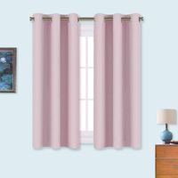 NICETOWN Blackout Draperies Curtains for Girls Room, Nursery Essential Thermal Insulated Grommet Top Blackout Panels (Lavender Pink, 1 Pair, 34 x 54 inches)