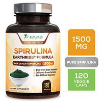 Spirulina Capsules 1500mg - High Quality Spirulina Supplement - Natural Antioxidant & Fatty Acids Tablets - Superfood Rich in Minerals & Vitamins - Non-Irradiated, Non-GMO - 120 Capsules