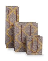 Boston International 6 Count Roseanne Beck Leo Couture Gift Bags, Mini, Brown and Gold