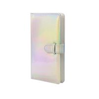 Ngaantyun Colorful Wallet Laser Photo Album for Fujifilm Instax Mini 9 8 90 8+ 26 7s Mini Liplay Instant Camera Film, Polaroid Snap Zip Z2300 PIC-300 3inch Films (96 Pocket) - Silver