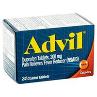 Advil Ibuprofen Pain Reliever Fever Reducer Coated Tablets 24 ct (Pack of 6)
