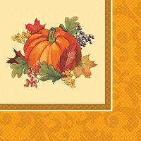 Bountiful Thanksgiving Multicolored Beverage Paper Napkins, 16 Ct. | Party Tableware