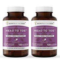 Head to Toe 120 Capsules(2 pcs.), 500 mg, Chamomile, Witch Hazel, Pot Marigold, Turmeric, Stinging Nettle, Rosemary. Nails/Skin/Hair Care (2x120 Capsules)
