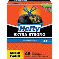 Hefty Strong Large Trash Bags 33 Gallon - Can Liner - 48 Count (3 Pack(48 Count))