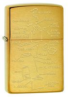 Zippo Lighter: Anatomy of a Lighter - Brushed Brass 75483