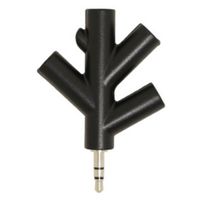 3.5mm 1 Male to 4 Female Audio Headphone Splitter Cable Adapter For Phone Tablet Pack of 2pcs (Black)