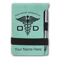 Mini Notepad, OD Doctor of Optometry, Personalized Engraving Included (Teal)