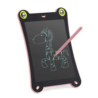LCD Writing Tablet for Kids Toddlers YoShine 8.5 Inch Cute Frog Kids Drawing Tablet Doodle Pad Digital Drawing Board Durable Electronic Writing Tablet Ewriter Family Memo Graphic Writing Tablet - Pink