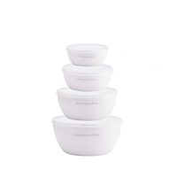 KitchenAid Prep Bowls with Lids, Set of 4, White - KC176BXWHA
