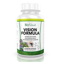 Eye Vitamin Supplement with Lutein, Zeaxanthin, Lycopene, Bilberry, Quercetin & More - All Natural Proprietary Blend Supports Vision & Macular Health - 60 Veggie Capsules