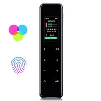 Digital Voice Recorder, Homder 16G Touch Screen Voice Activated Recorder for Lectures/Meetings/Class, 1536kbps Stereo HD-Audio Recording Device with Dual Microphones - Rechargeable - Black (Renewed)