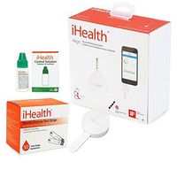 iHealth Align Smart Diabetes Testing Kit with 50 Strips - iHealth Align Smart Blood Glucose Meter BG1, 50 Blood Test Strips, 1 Lancing Device, 30G lancets, Control Solution and Carrying Case