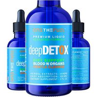 Deep Detox - Colon Gut Detox, Liver Cleanse + Antioxidants + Natural Fibers Complex l Milk Thistle, Elderberry, Burdock, Chicory + #1 Herbal 14-in-1 Tincture Extract, 3X Fast Acting Liquid