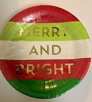 2 Pack (40PCS) Christmas Paper Plate 10" (Merry & Bright)
