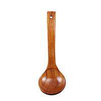 Bamboo Wood Cooking Spoon,ASDOMO Natural Wood Spoon Long-Handled Non-Stick Pot Porridge Spoon - Natural Wood Spoon Kitchen Accessories Eco-Friendly Tableware Dining Soup Tea Honey Coffee Spoon