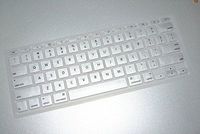 HQF Silicone Laptop Keyboard Cover - Soft Rubber Keyboard Skin Protector for MacBook Air 11"(Silver)