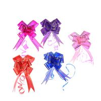 SUPVOX 50pcs Mini Gift Wrapping Bows Gift Ribbons Pull Bowknots Colorful String Bows for Birthday Wedding Christmas New Year Party Ornament