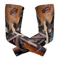 LEVEIS Guitar Instrument Music Arm Sleeves UV Protection for Men Women Sunblock Protective Gloves Running Golf Cycling Driving Long Arm Cover 1 Pair