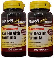 Mason Natural Advance Ear Health Formula Bioflavonoids Plus 100 Caplets per Bottle Pack of 2 Total 200 Caplets