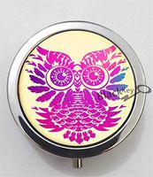 BlackKey Owl Animal 3-Compartment Decorative Pocket Gift Box Case Organizer for Pill, Color 1 -1895