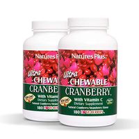NaturesPlus Ultra Chewable Cranberry Love Berries (2 Pack) - 400 mg, 180 Vegetarian Tablets - Natural Cranberry Supplement, Promotes Urinary Tract Health - Non-GMO, Gluten-Free - 180 Total Servings