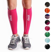 dimok Calf Compression Sleeves Pair - Leg Compression Socks for Calves Running Women Men - Best for Shin Splint Muscle Pain Better Circulation (S/M)