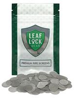 100 Leaf Lock Gear Premium Stainless Steel Tobacco Pipe Screen Filters - 1/2" (0.5)