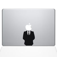 The Decal Guru Man in Suit MacBook Decal Vinyl Sticker - 13" MacBook Air - Black (1121-MAC-13A-BLA)