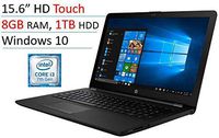2018 Newest Black HP 15.6-inch HD High Performance Notebook, Intel Core i7-7500U, 8GB Memory, 256GB SSD, DVD Writer Drive, Wifi, Bluetooth, HD Webcam, HDMI, Windows 10 (Renewed)