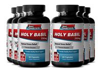 Organic Holy Basil Supplement - Holy Basil Extract 750mg - Holy Basil Supplement for Emotional Health (6 Bottles 360 Capsules)