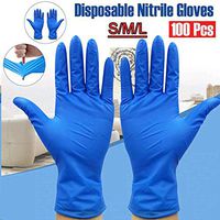 100 Pcs Comfortable Disposable Mechanic Nitrile Gloves Exam Gloves Protective Gloves Medium