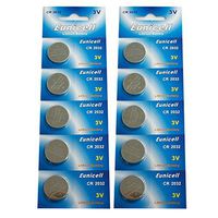 Eunicell CR2032 5004LC Lithium Blister Pack 3V 3 Volt Coin Cell Batteries (10 pcs)