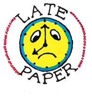 Center Enterprises Inc. Late Paper Rubber Stamp