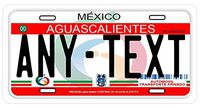 Aguascalientes Mexico Placas License Plate