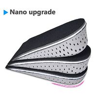 1 Pair Breathable Semi Pad Memory Foam Height increase insoles Invisible Heel lifting inser Inserts Shoe Lifts Shoe Pads For Men/Women (4.3cm)