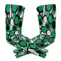 LEVEIS Green Point Arm Sleeves UV Protection for Men Women Sunblock Protective Gloves Running Golf Cycling Driving Long Arm Cover 1 Pair