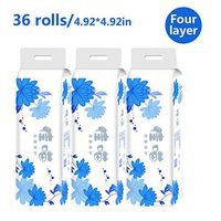Ultra Smooth Soft Toilet Paper, Recycled Premium 4-Ply Toilet Tissue, Home Kitchen Hand Paper Towels Bath Tissue, Highly Absorbent, 3 Packs of 12 Rolls