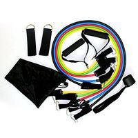 DOOLLAND 11 Pieces Resistance Band Set with Exercise Tube Bands, Door Anchor, Ankle Straps and Carry Bag for Home, Gym and Outdoor Workouts