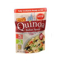 Suzie's, Organic Quinoa Pouches, Fully Cooked & Ready to Eat Healthy Meals for Kids & Adults, Indian Spice - 6 Pack, 8oz per Pouch