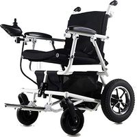 Szeao Lightweight Folding Electric Wheelchair Compact Portable Smart Travel Scooter Lithium Battery Aluminum Frame,White,16AH/25KM