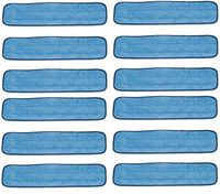 Real Clean 36 inch Microfiber Wet Mop Refill Pads for Flat Mop Frames (Pack of 12)