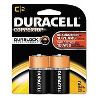 Duracell - CopperTop Alkaline Batteries with Duralock Power Preserve Technology, C, 2/Pk MN1400B2Z (DMi PK by Duracell