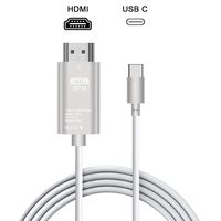 USB C to HDMI Adapter (4K@60Hz),6.6ft USB Type-C to HDMI Cable[Thunderbolt 3 Compatible] for iMac 2017,iPad Pro 2018,MacBook Air,MacBook Pro 2018/2017,Samsung Galaxy S10 and More (White)