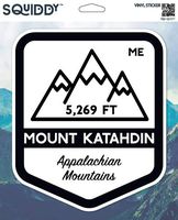Squiddy Mount Katahdin - Vinyl Sticker Decal for Phone, Laptop, Water Bottle (3" high)