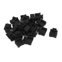 uxcell 20Pcs SFP-B Black Silicone Anti-dust Stopper/Plug for Protect Data Port of Devices