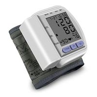 JUJU MALL-Digital LCD Upper Arm Cuff Blood Pressure Pulse Automatic Monitor Heart Meter