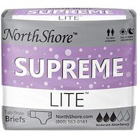 NorthShore Supreme Lite Tab-Style Briefs, Purple, Large, Pack/15