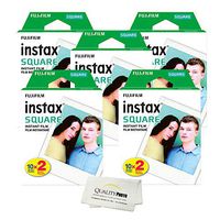 Fujifilm Instax Square Instant Film - 100 Exposures + Quality Photo Microfiber Cloth ...