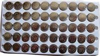 New 50 X AG13 LR44 357 A76 Button Cell Battery in Tray FBA