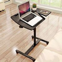 Tilt Top Hospital Overbed, Height Adjustable Table for Home Use, with Wheels for Coffee Laptop Tablet, Super Sturdy and Stable for Office (Color : B)